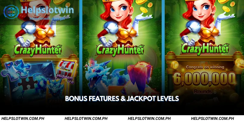 bonus features & jackpot levels