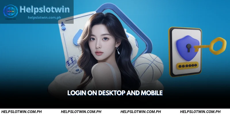 login on desktop and mobile